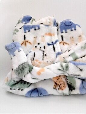 Mon Cheri Baby Pastel Animal Print Bathrobe